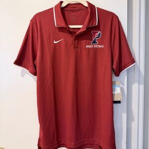 New NIKE Men's UV Collegiate Short-Sleeve Polo PENN SPRINT FOOTBALL Size M